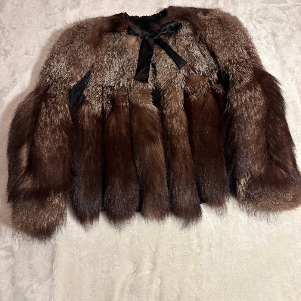 Elegant Brown Fur Women's Coat